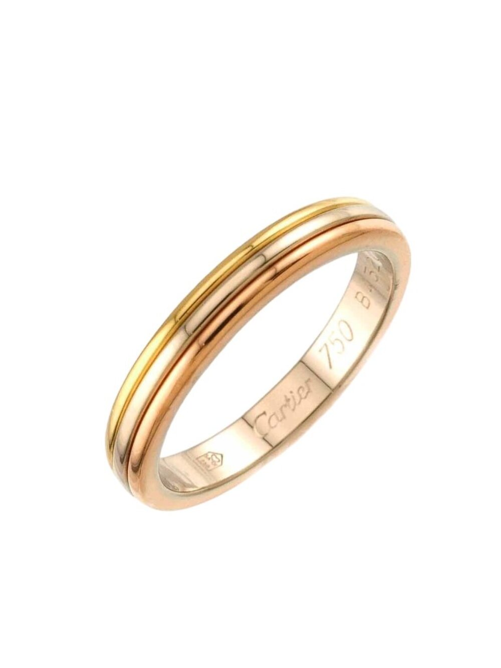 Cartier Vendome 51 Ring 18k Yellow Gold WG PG Three 750